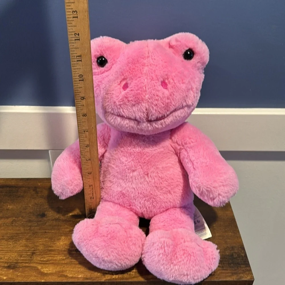 Build A Bear Spring Pink Frog Smile Plush  2022 16" strawberry scented - Picture 9 of 10